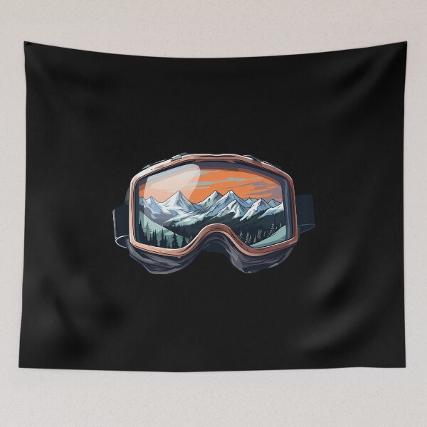 Item preview, Sunset Ski Goggles Sledding Goggles Winter Sports Mountain Reflection designed and sold by meganohm.