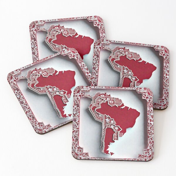 Item preview, South America papercut red designed and sold by coolsima.