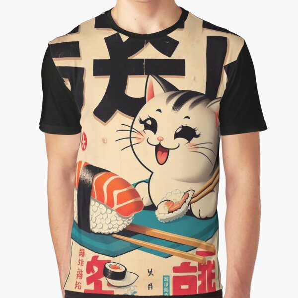 Artikel-Vorschau von Japanisches Vintage-Poster: Retro-Sushi-Katze der 50er Jahre, designt und verkauft von IAPICTURE.