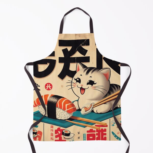 Item preview, Japanese Vintage Poster: 1950s Retro Sushi Cat designed and sold by IAPICTURE.