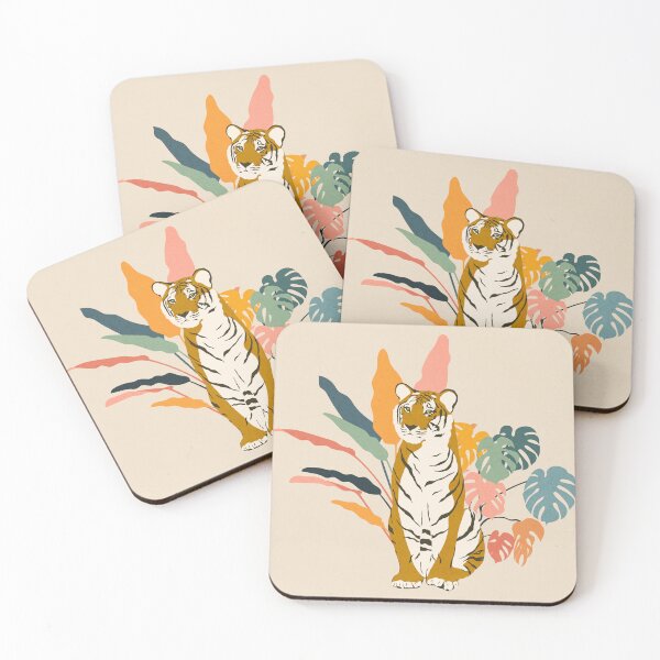 Item preview, Colorful Tiger Jungle Illustration designed and sold by Megs Lang.