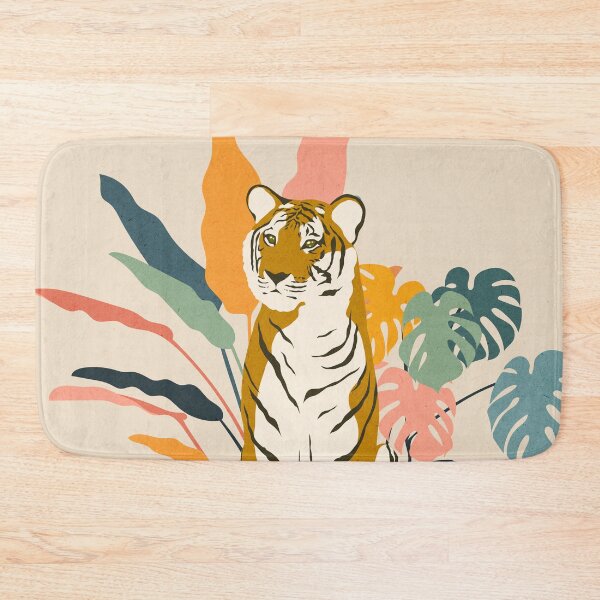 Item preview, Colorful Tiger Jungle Illustration designed and sold by Megs Lang.