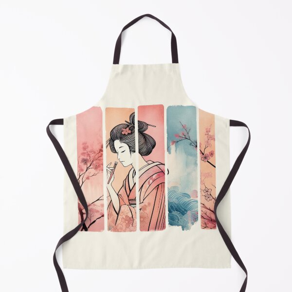Item preview, Ukiyoe Harmony: Rectangular Geysha Watercolour Delight designed and sold by Doddlaix.