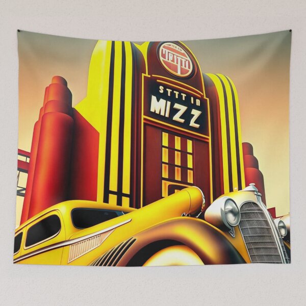 Item preview, Metropolis City Futuristic Car Gas Station Light Games Film Black Red Yellow White designed and sold by G-M-Designs.