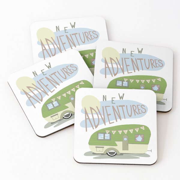 Item preview, New Adventures Welcome Vintage Camper Canned Ham designed and sold by Holly Schindler.