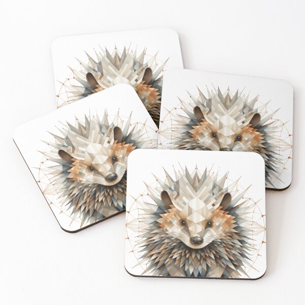 Item preview, geometric porcupine designed and sold by Bubble-Yum.