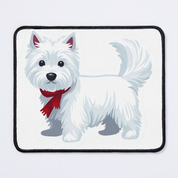 Item preview, Westie Santa Paws - Christmas Design - West Highland Terrier Cartoon Dog Holiday Drawing designed and sold by Star-Fragment.