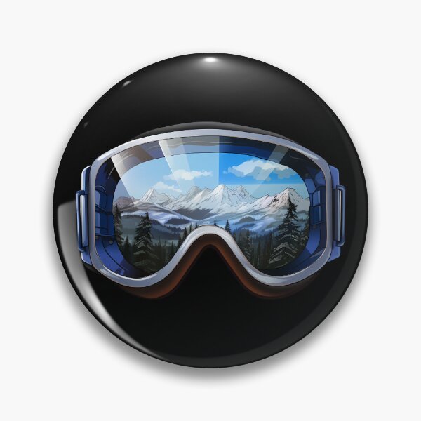 Item preview, Blue Ski Goggles Sledding Goggles Winter Sports Mountain Reflection designed and sold by meganohm.