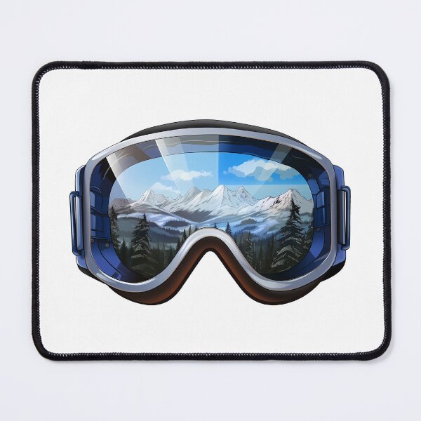 Item preview, Blue Ski Goggles Sledding Goggles Winter Sports Mountain Reflection designed and sold by meganohm.