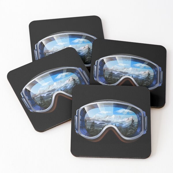 Item preview, Blue Ski Goggles Sledding Goggles Winter Sports Mountain Reflection designed and sold by meganohm.