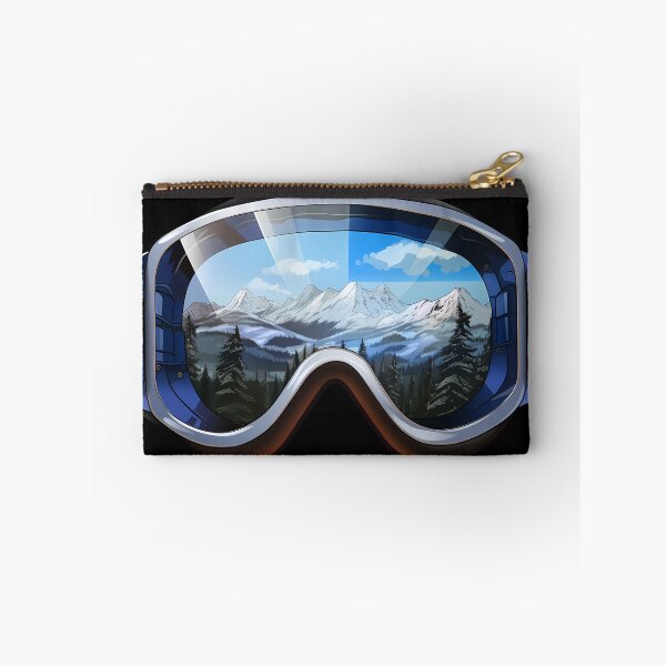 Item preview, Blue Ski Goggles Sledding Goggles Winter Sports Mountain Reflection designed and sold by meganohm.