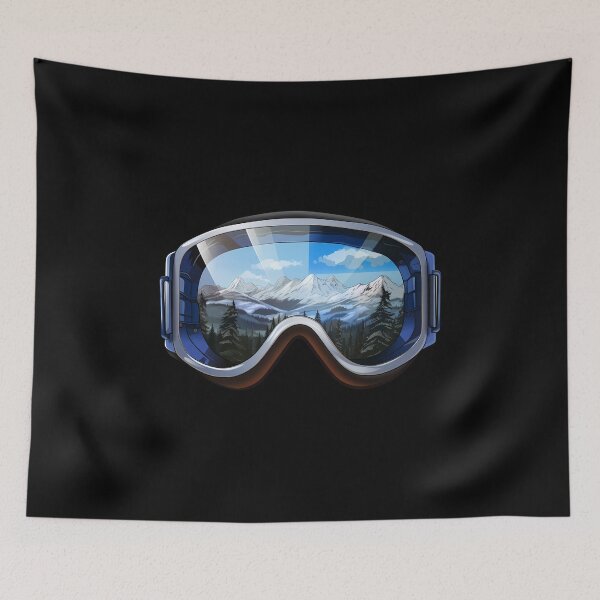 Item preview, Blue Ski Goggles Sledding Goggles Winter Sports Mountain Reflection designed and sold by meganohm.