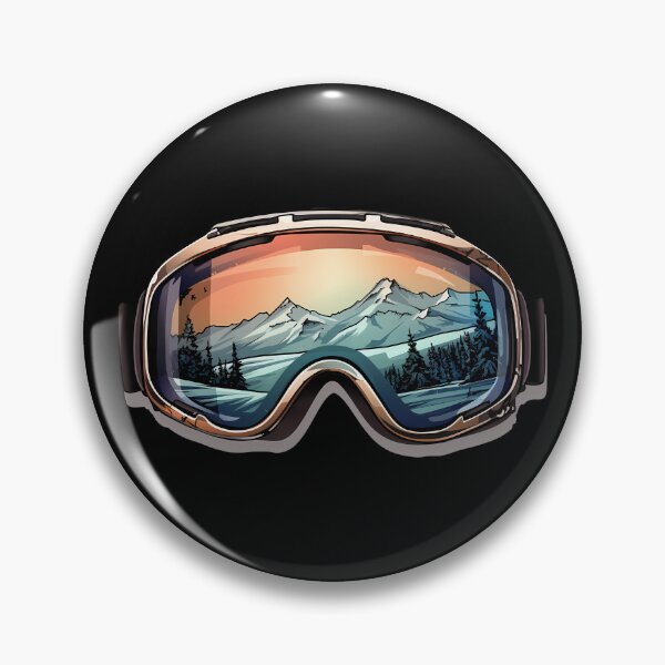 Item preview, Beige Ski Goggles Sledding Goggles Winter Sports Mountain Reflection designed and sold by meganohm.
