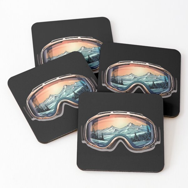 Item preview, Beige Ski Goggles Sledding Goggles Winter Sports Mountain Reflection designed and sold by meganohm.