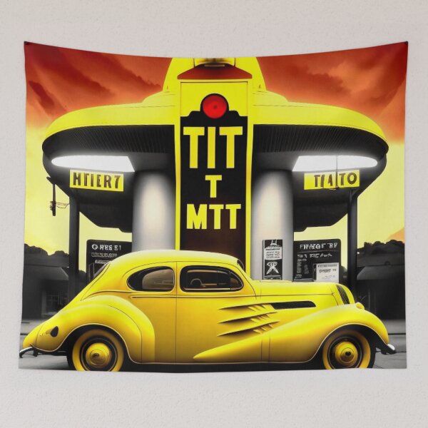 Item preview, Metropolis City Futuristic Car Gas Station Light Games Film Black Red Yellow White designed and sold by G-M-Designs.