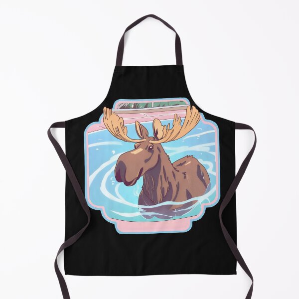 Item preview, Funny Moose in swiming pool designed and sold by Eolithic.
