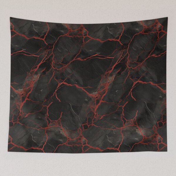 Item preview, Black and Red Seamless Repeating Marble Tile Pattern designed and sold by PeteRascal.