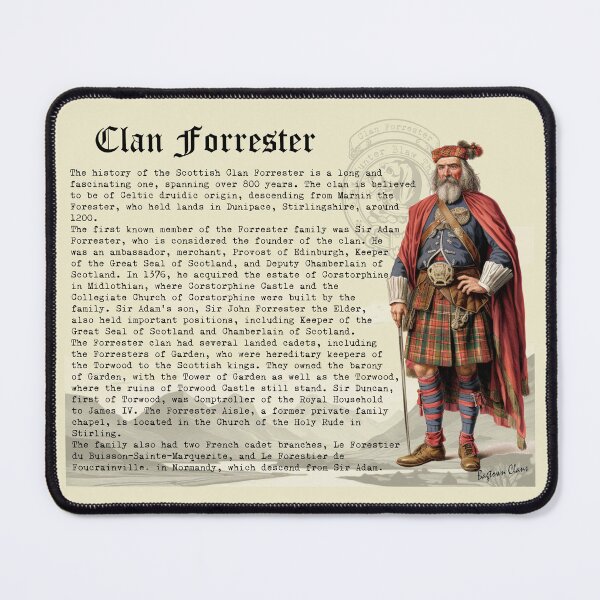 Item preview, Clan Forrester Scottish History  designed and sold by BagTown Clans.