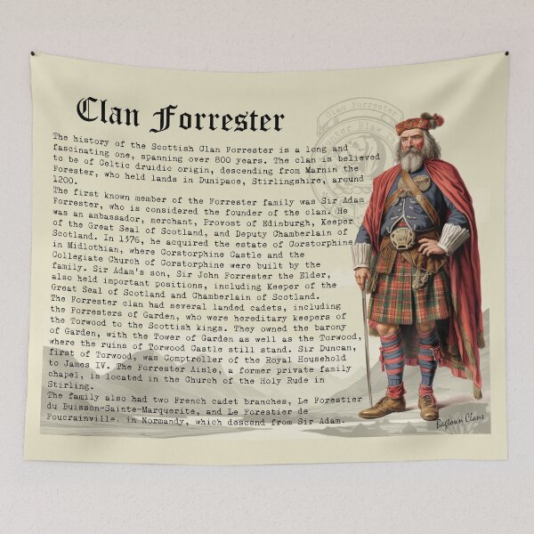Item preview, Clan Forrester Scottish History  designed and sold by BagTown Clans.