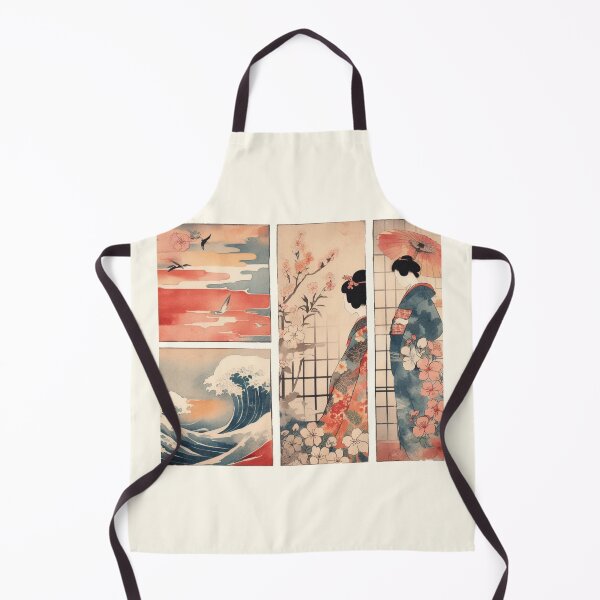 Item preview, Japanese Serenity: Ukiyoe-Inspired Rectangular Watercolour Elegance designed and sold by Doddlaix.