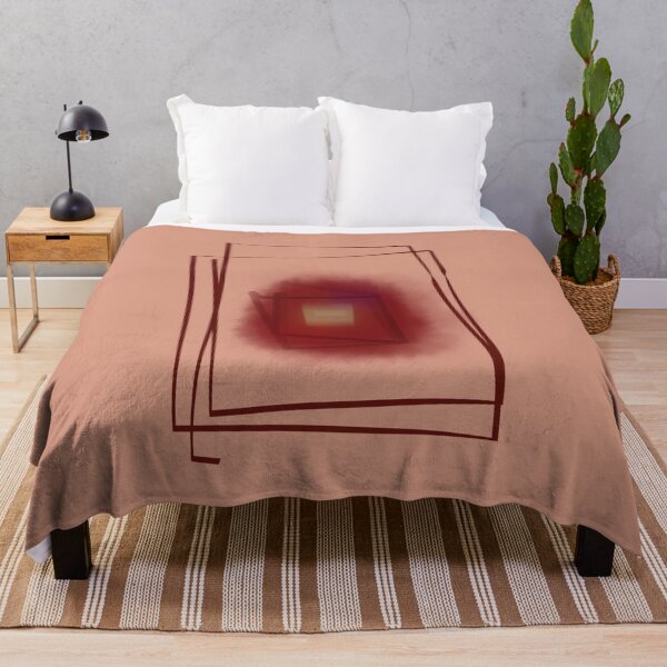 Item preview, "Square Distortion" - Pale Peach Pink Red Beige Contemporary Square designed and sold by pngrktes-art.