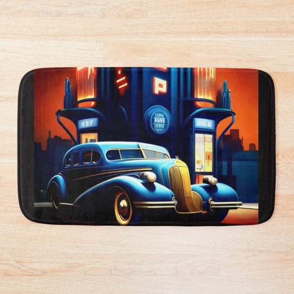 Item preview, Metropolis City Futuristic Car Gas Station Light Shows Film Black Blue Red Yellow White designed and sold by G-M-Designs.