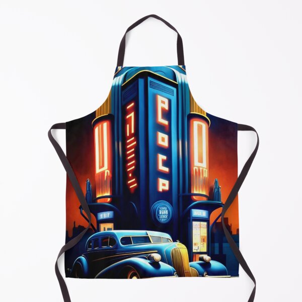 Item preview, Metropolis City Futuristic Car Gas Station Light Shows Film Black Blue Red Yellow White designed and sold by G-M-Designs.