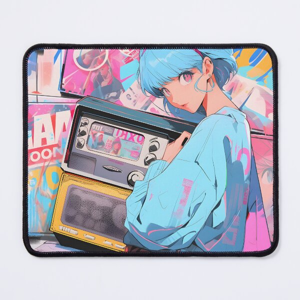 Item preview, Anime 90s retro girl portrait art designed and sold by TheArtistOf2022.