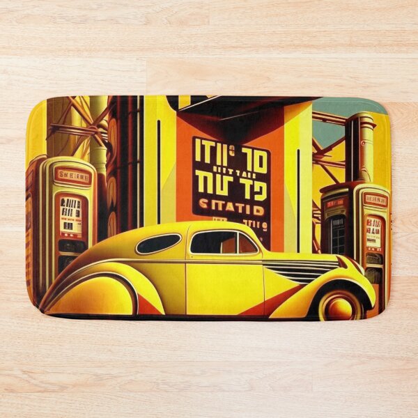 Item preview, Metropolis City Futuristic Car Gas Station Light Shows Film Black Green Red Yellow White designed and sold by G-M-Designs.