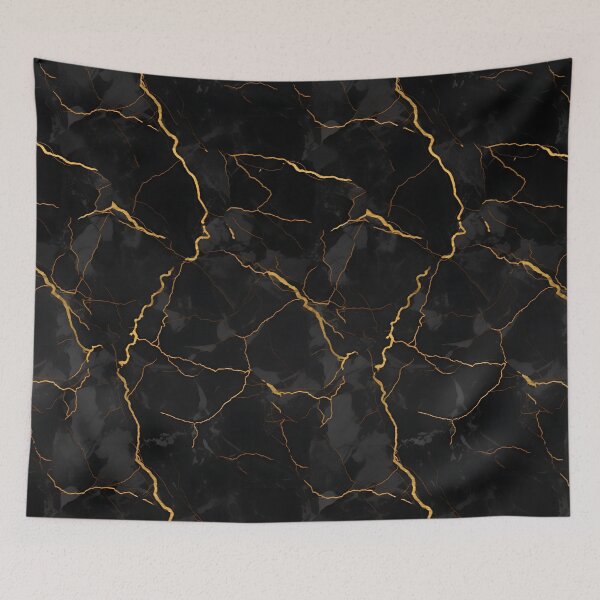 Item preview, Black and Gold Seamless Repeating Marble Tile Pattern designed and sold by PeteRascal.