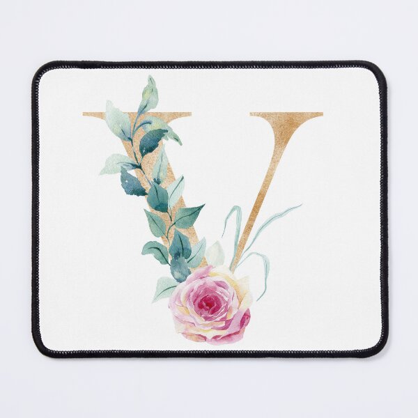 Item preview, Watercolor floral letter V designed and sold by tapilipa.