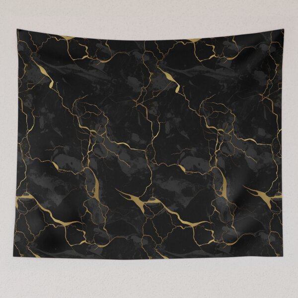 Item preview, Black and Gold Seamless Repeating Marble Tile Pattern designed and sold by PeteRascal.