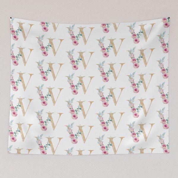 Item preview, Watercolor floral letter W  designed and sold by tapilipa.