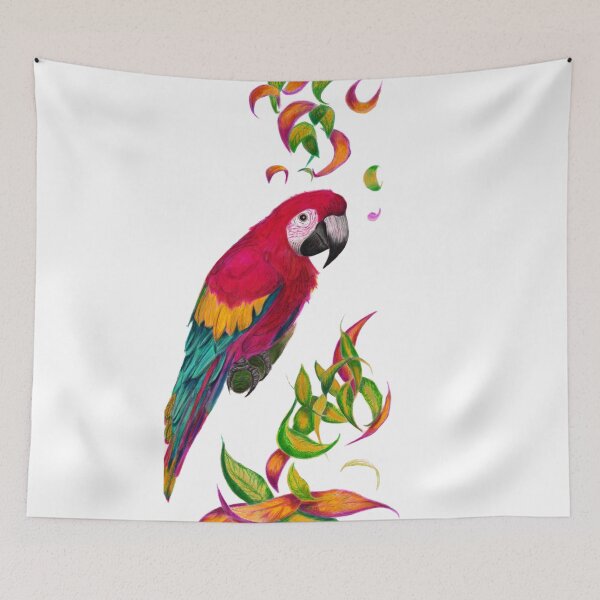 Item preview, parrot with rainbow leaves designed and sold by rudolfinerabe.