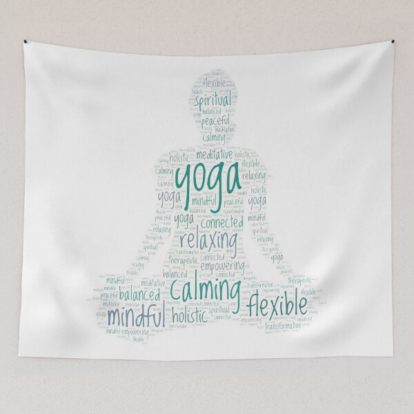 Item preview, Yoga Wordcloud for Lighter Backgrounds designed and sold by WordsYouLove.