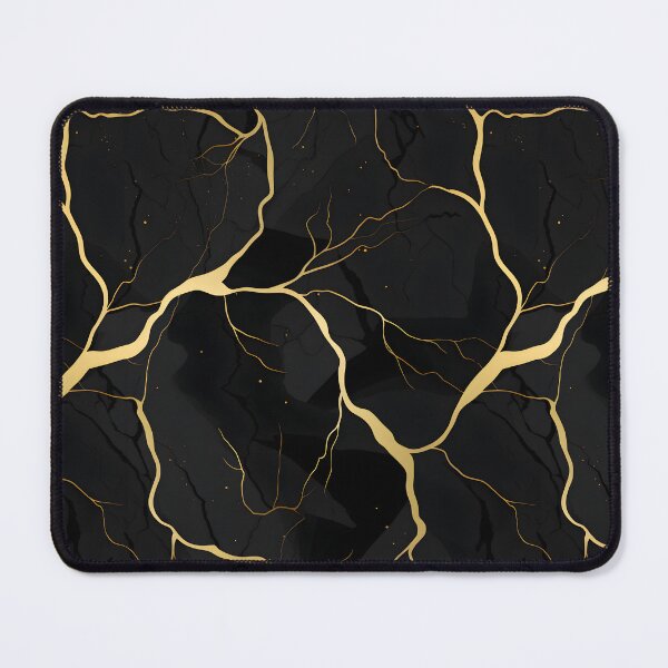 Item preview, Black and Gold Seamless Repeating Marble Tile Pattern designed and sold by PeteRascal.