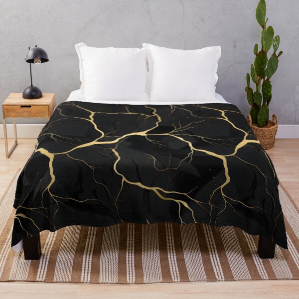 Item preview, Black and Gold Seamless Repeating Marble Tile Pattern designed and sold by PeteRascal.