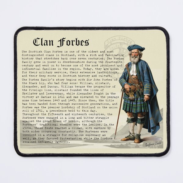 Item preview, Clan Forbes Scottish History designed and sold by BagTown Clans.