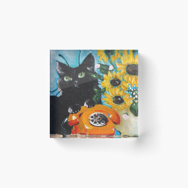 Item preview, Cat with flowers designed and sold by ingblink.