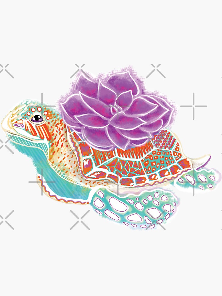 Thumbnail 3 of 3, Sticker, California Current Sea Turtles designed and sold by tinaschofield.