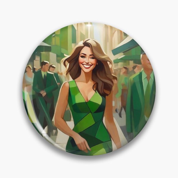 Item preview, Smiling lady in green dress. designed and sold by KilianSzmid.