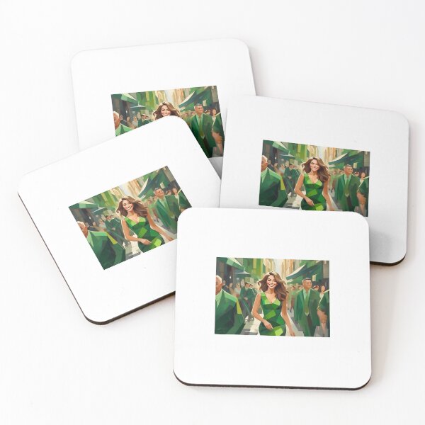 Item preview, Smiling lady in green dress. designed and sold by KilianSzmid.