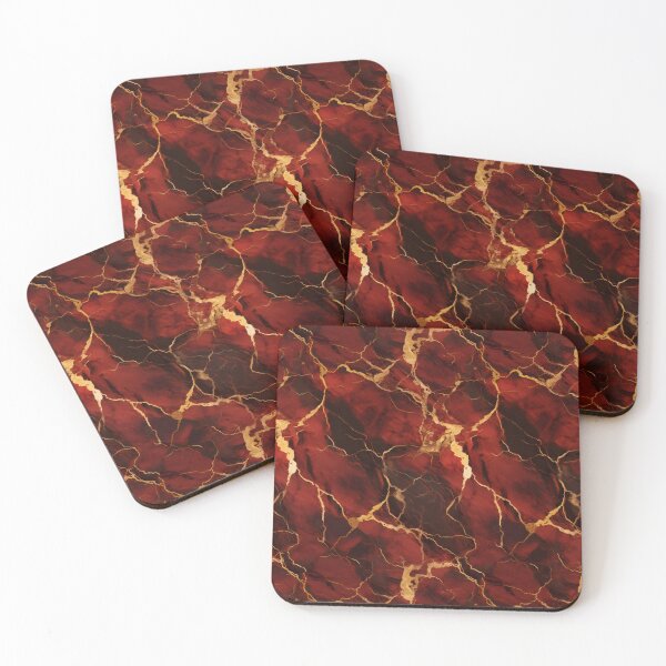 Item preview, Red and Gold Seamless Repeating Marble Tile Pattern designed and sold by PeteRascal.