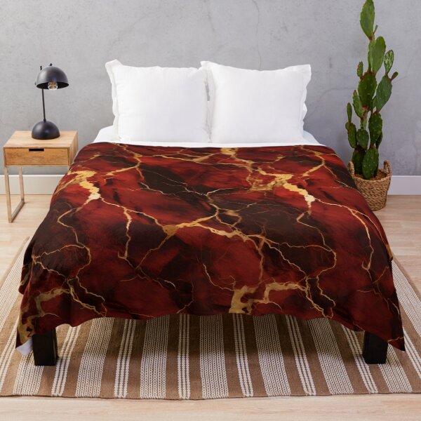 Item preview, Red and Gold Seamless Repeating Marble Tile Pattern designed and sold by PeteRascal.