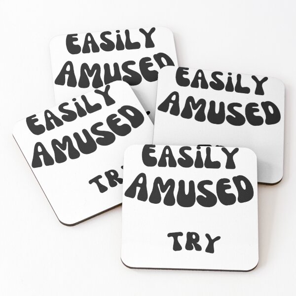 Item preview, Easily Amused.Try - Funny Social T-shirts designed and sold by SavvySeller.