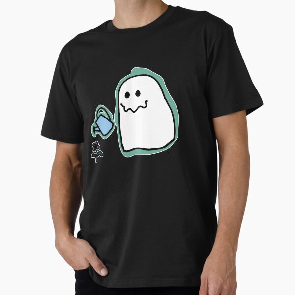 White Border Ghost Watering A Plant Premium T-Shirt