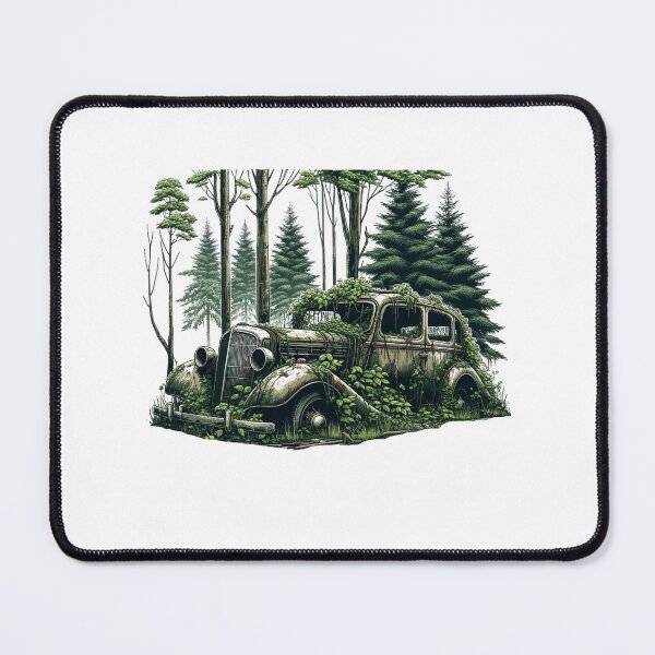 Item preview, Forgotten Vintage Car in Forest - Nature's Reclaim designed and sold by VoilaPrint.
