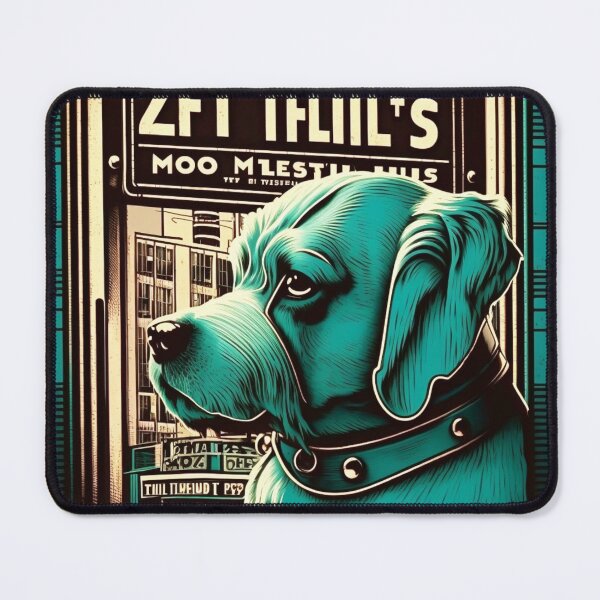 Item preview, Metropolis City Futuristic Dog Light Games Film Green Black White designed and sold by G-M-Designs.