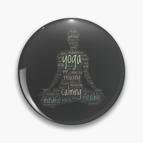 Item preview, Yoga Wordcloud for Darker Backgrounds designed and sold by WordsYouLove.