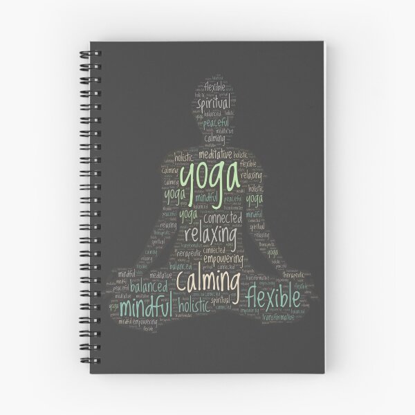 Item preview, Yoga Wordcloud for Darker Backgrounds designed and sold by WordsYouLove.